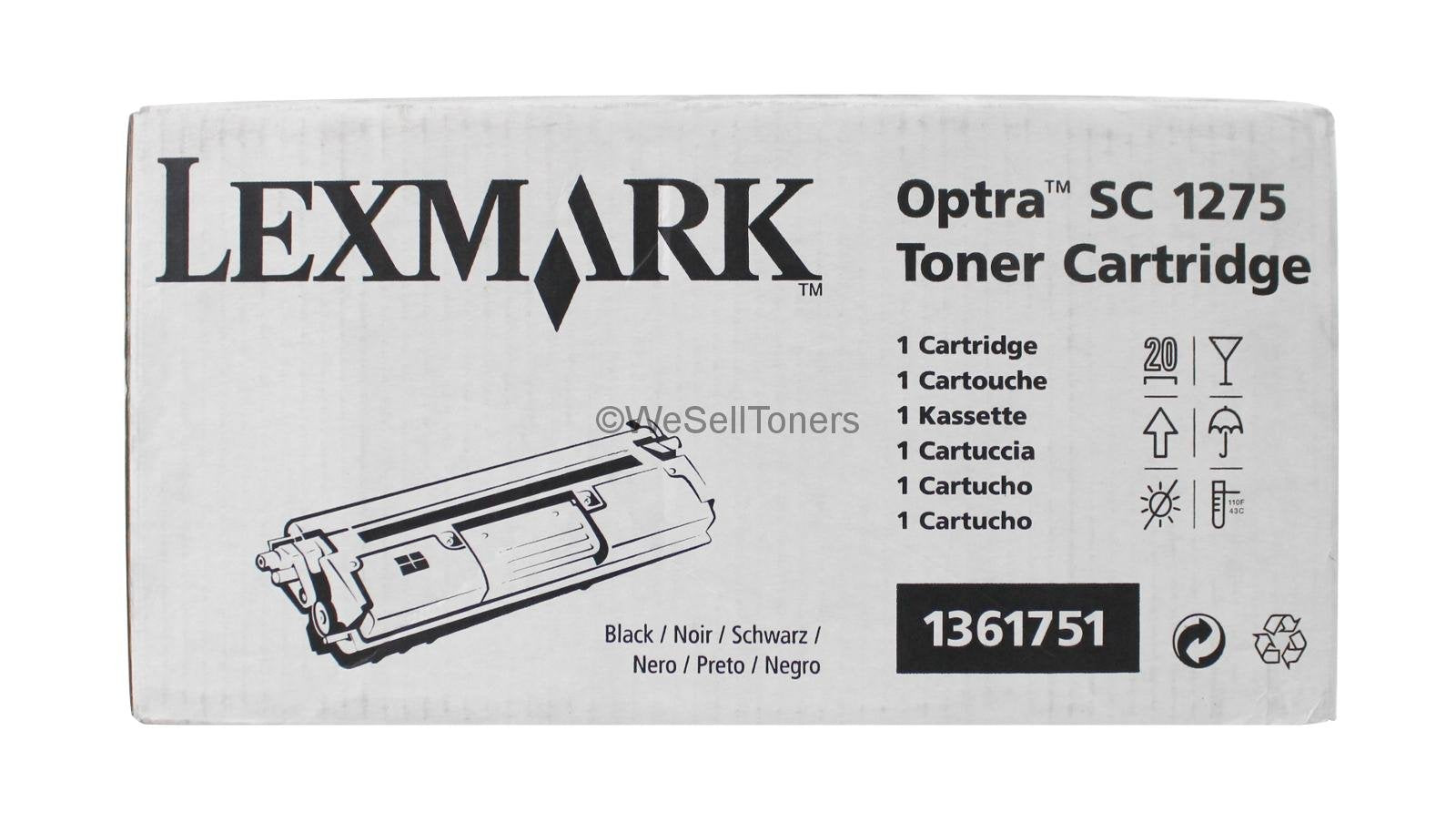 Lexmark 1361751 Black Toner Optra SC1275 4.5K