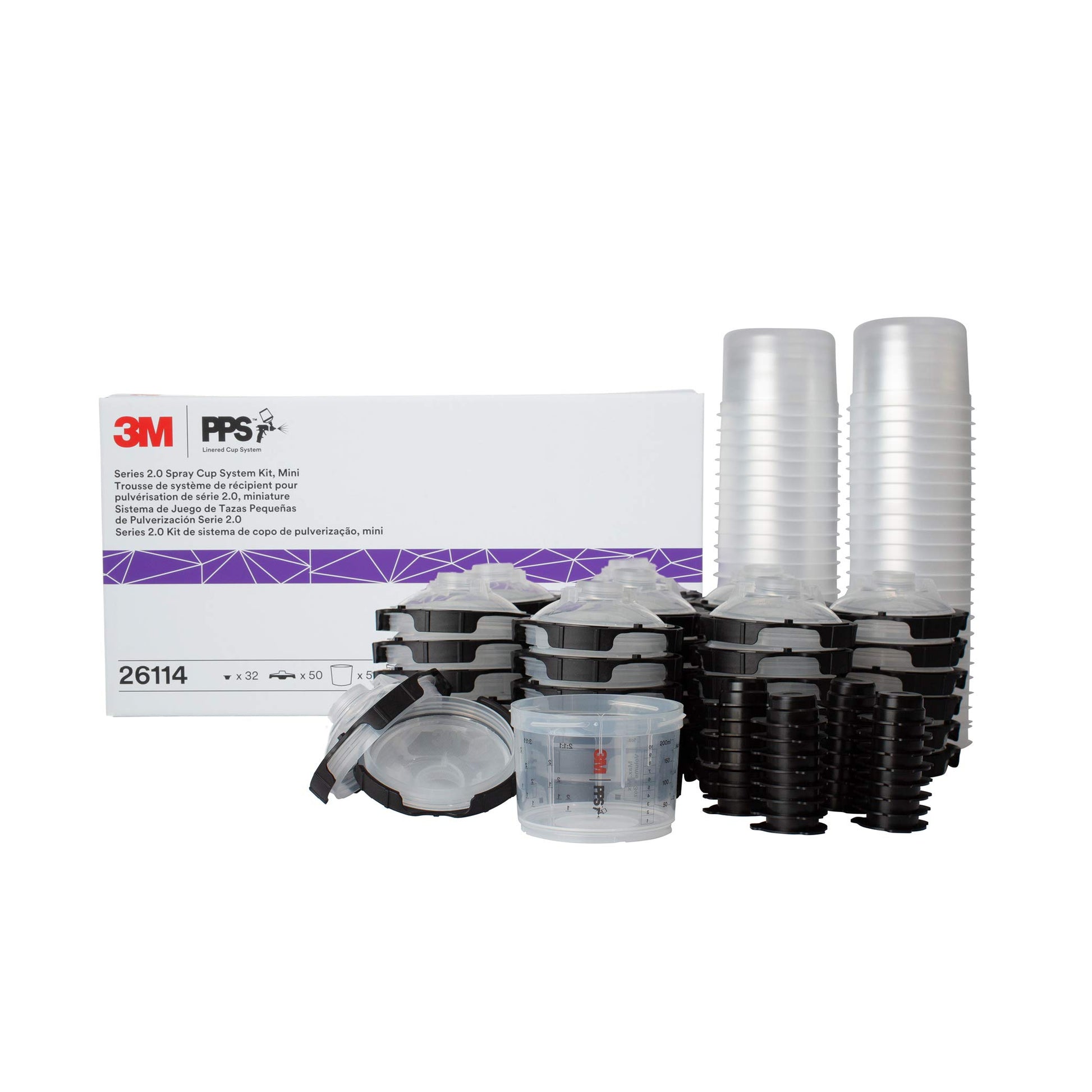 3M PPS 2.0 Spray Gun Cup Kit 26114 Mini 6oz