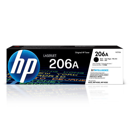 HP 206A Black Toner Cartridge | Works with HP Color LaserJet Pro M255, HP Color LaserJet Pro MFP M282, M283 Series | W2110A , 1 Count ( Pack of 1)