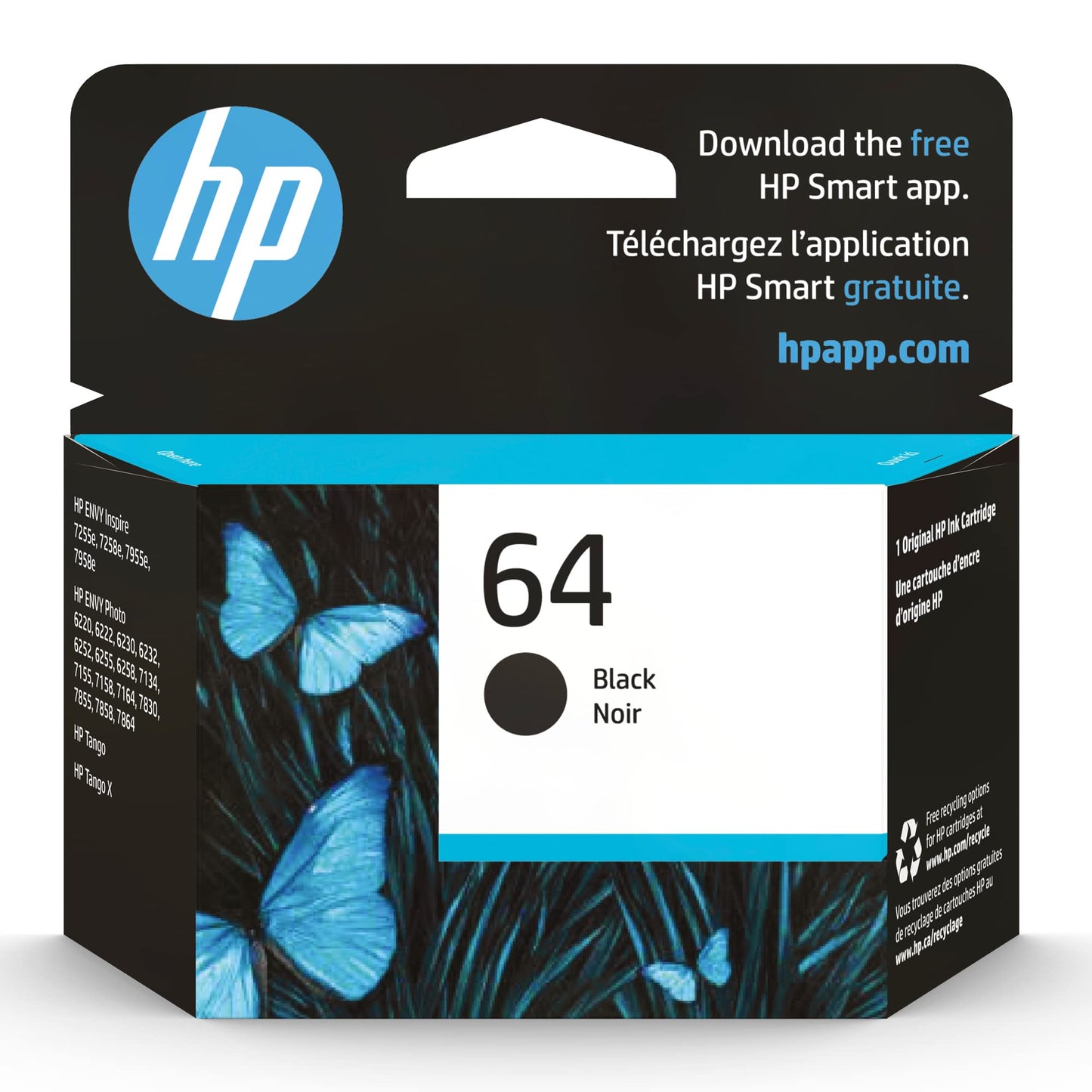 HP 64 Black Ink Cartridge N9J90AN