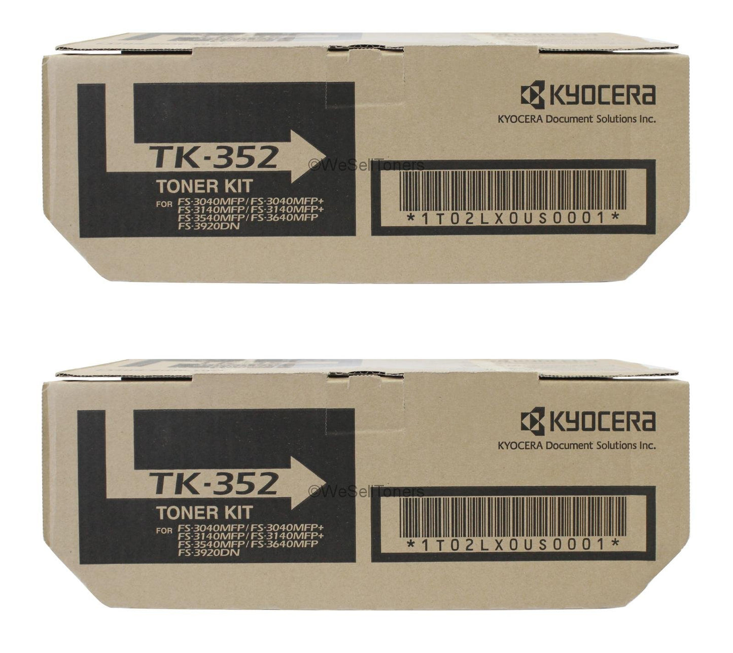 Kyocera TK-352 (TK352) Black Toner Cartridge 2-Pack