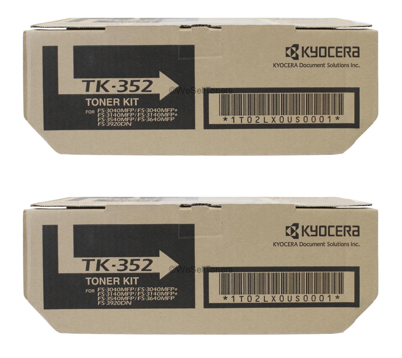 Kyocera TK-352 (TK352) Black Toner Cartridge 2-Pack