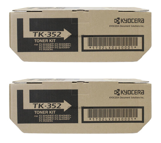 Kyocera TK-352 (TK352) Black Toner Cartridge 2-Pack