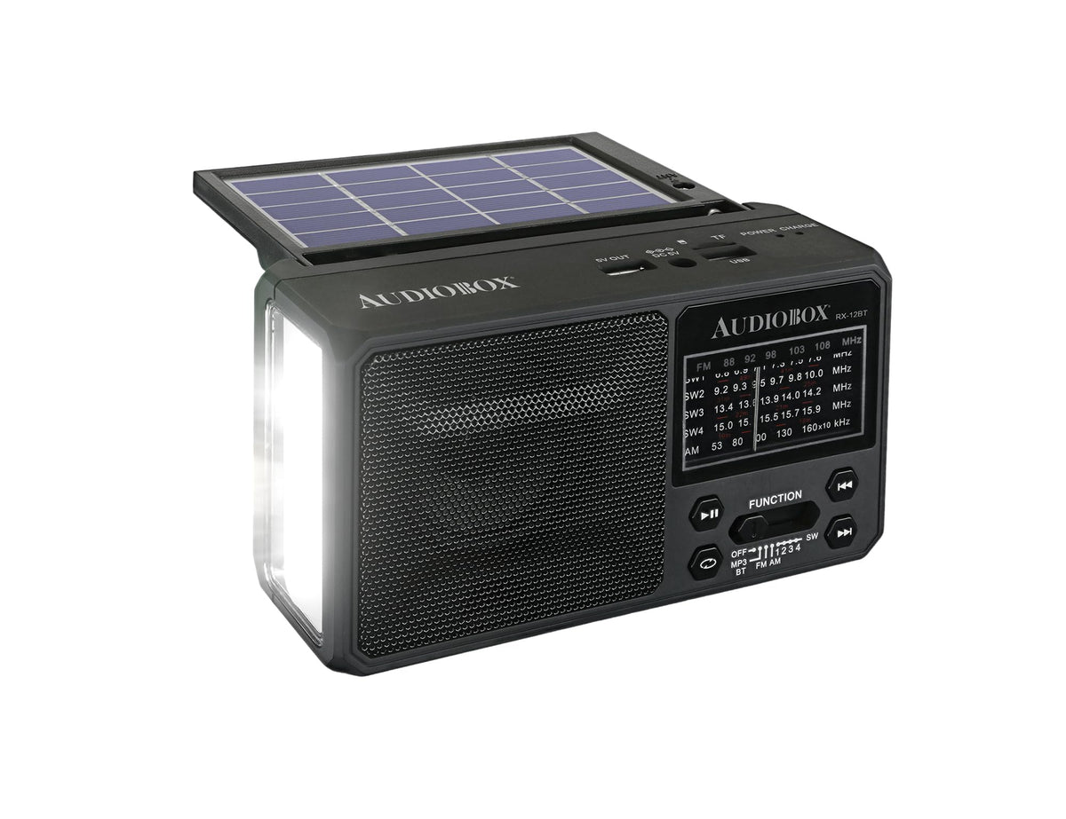 Audiobox Multiband Solar Emergency Radio & LED Flashlight