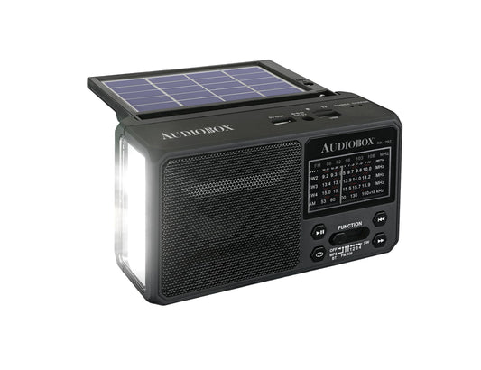 Audiobox Multiband Solar Emergency Radio & LED Flashlight