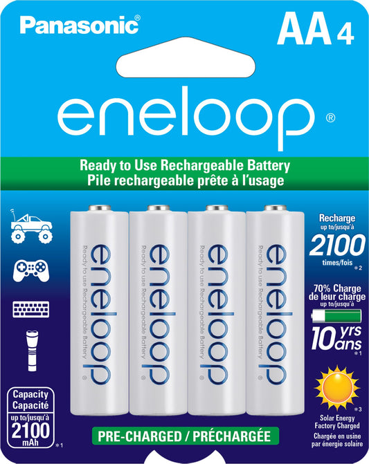 Panasonic Eneloop AA Rechargeable Batteries 4-Pack BK-3MCCA4BA