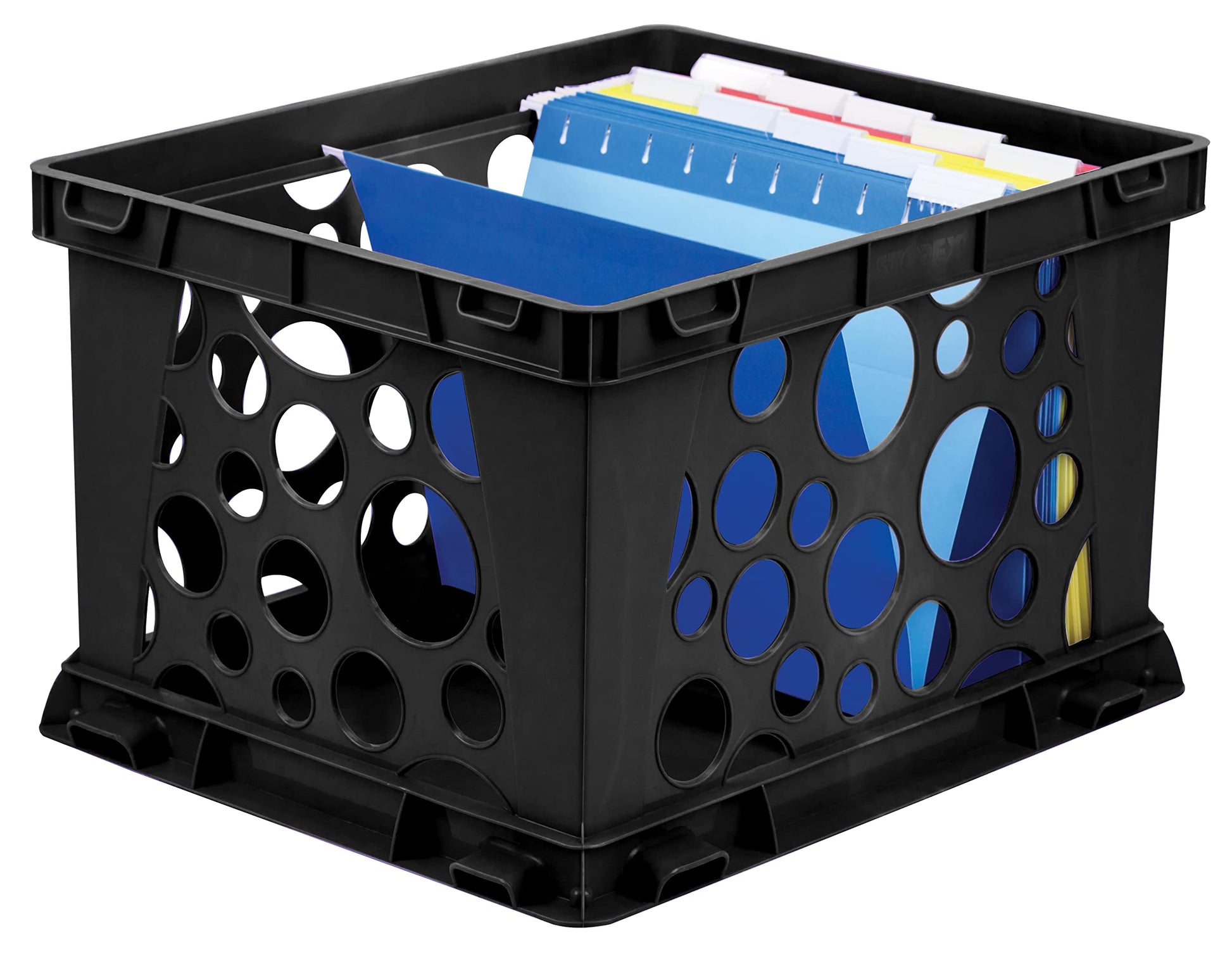 Storex Large Storage File Crate 17.25 x 14.25 x 10.5 in