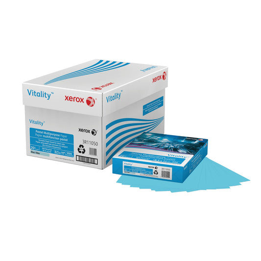 Xerox Vitality Pastel Blue Printer Paper 8.5x11 5000 Sheets