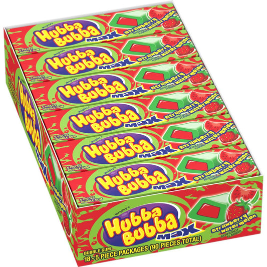 Hubba Bubba Max Gum Strawberry Watermelon 5pc