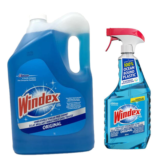 Windex Original Glass Cleaner 169 oz Refill + 32 oz Trigger