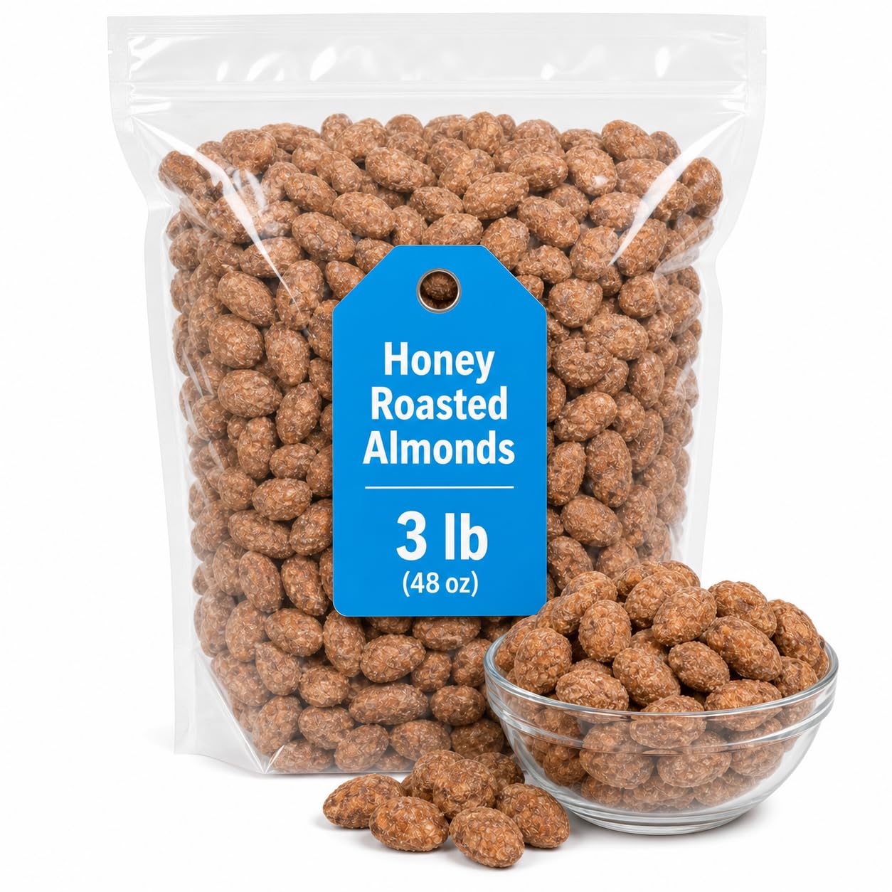 Jonny Honey Roasted Almonds 3 lb Bulk Pack