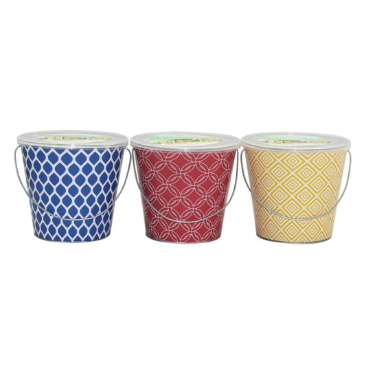 Patio Essentials 7627623 18 oz Citronella Oil Candle Bucket, Assorted