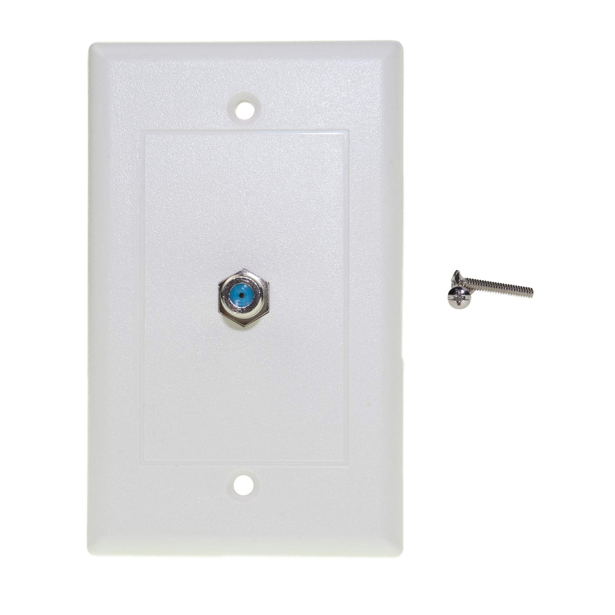 CableWholesale TV Wall Plate 1 F-pin 3GHz White