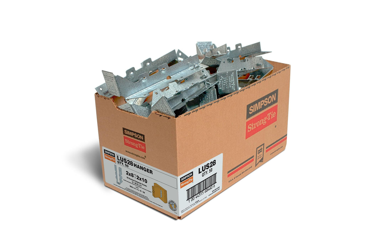 Simpson Strong-Tie LUS28 LUS Galvanized Face-Mount Joist Hanger for 2x8