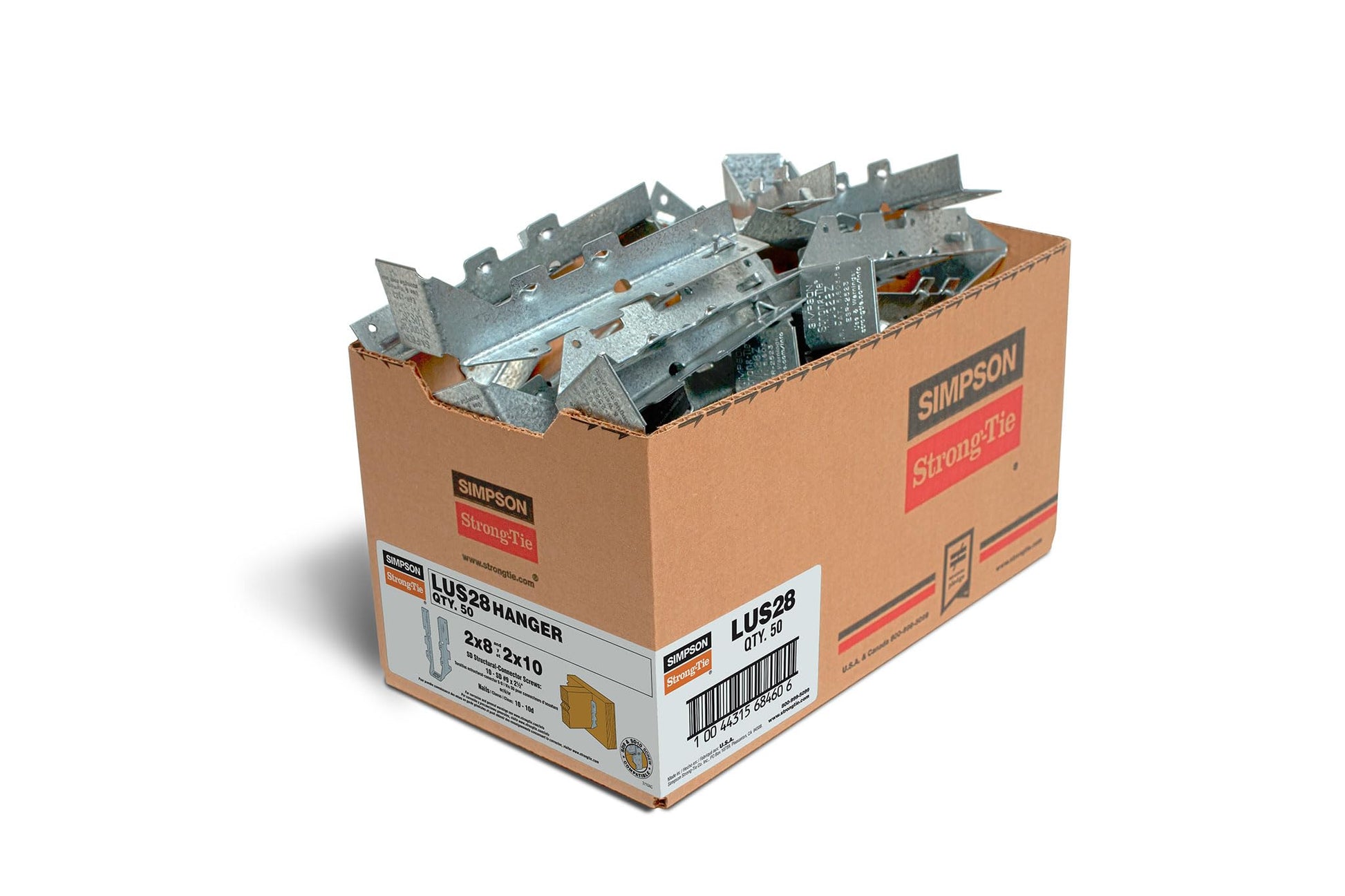 Simpson Strong-Tie LUS28 LUS Galvanized Face-Mount Joist Hanger for 2x8