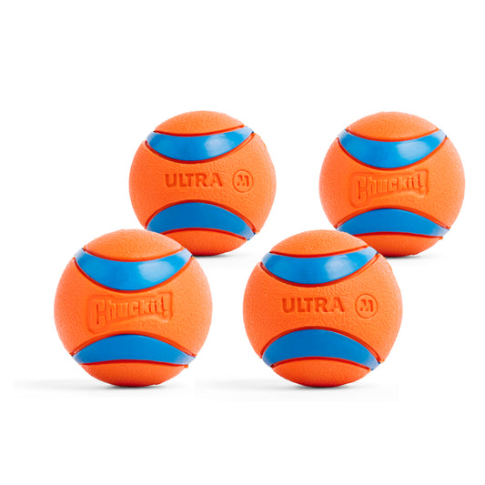 Chuckit! Ultra Ball Medium 2.5" 4-Pack Dog Toy