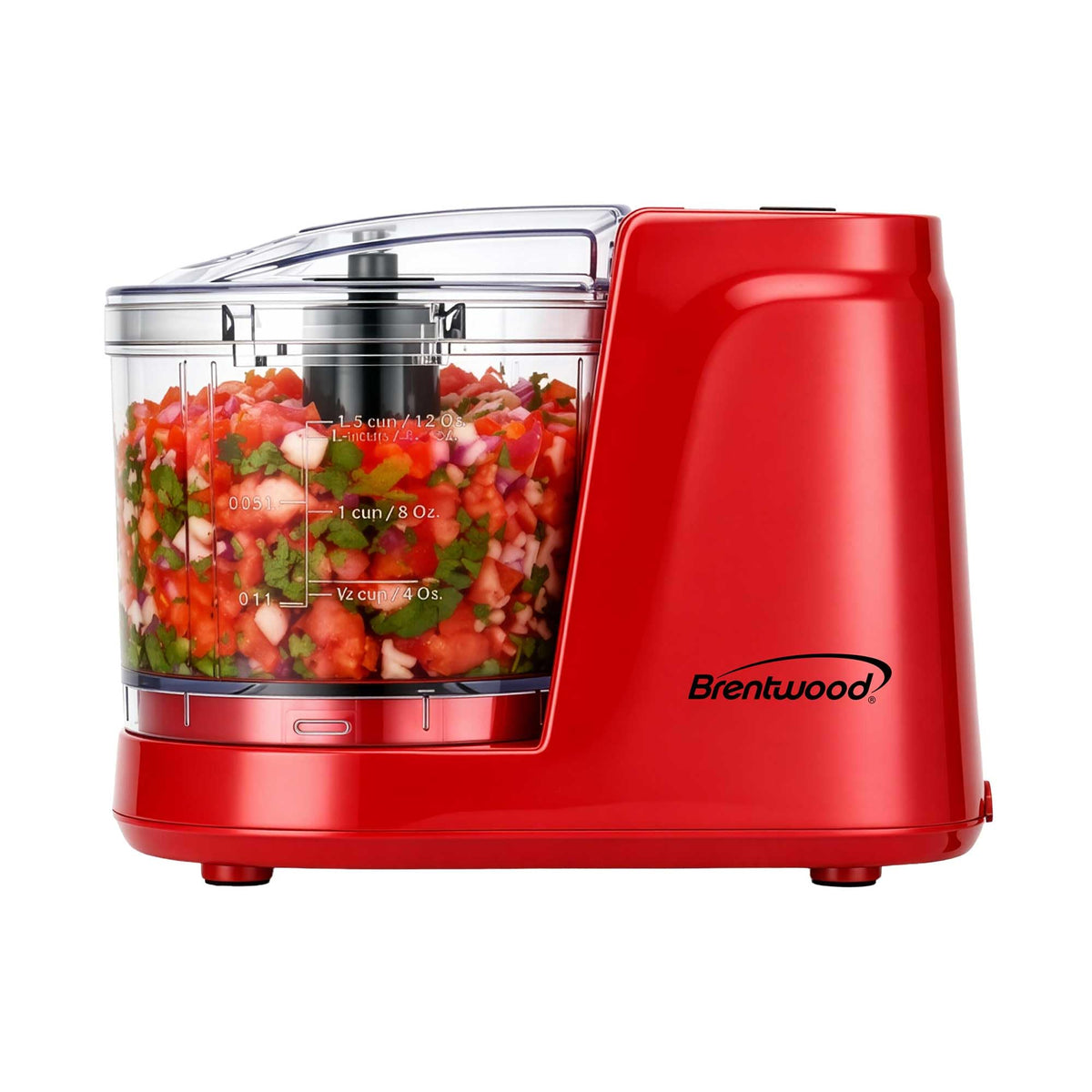 Brentwood 1.5 Cup Mini Food Chopper Red