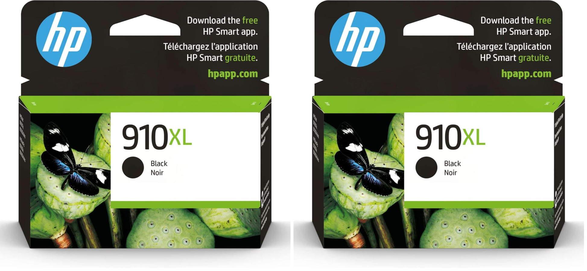HP 910XL Black High-Yield Ink Cartridge | Works with OfficeJet 8010, 8020 Series, OfficeJet Pro 8020, 8030 Series | Eligible for Instant Ink | 3YL65AN (Pack of 2)