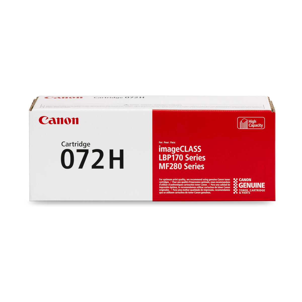 Canon Genuine 072 Black Toner Cartridge High Capacity Compatible with MF280 Series and LBP172dw