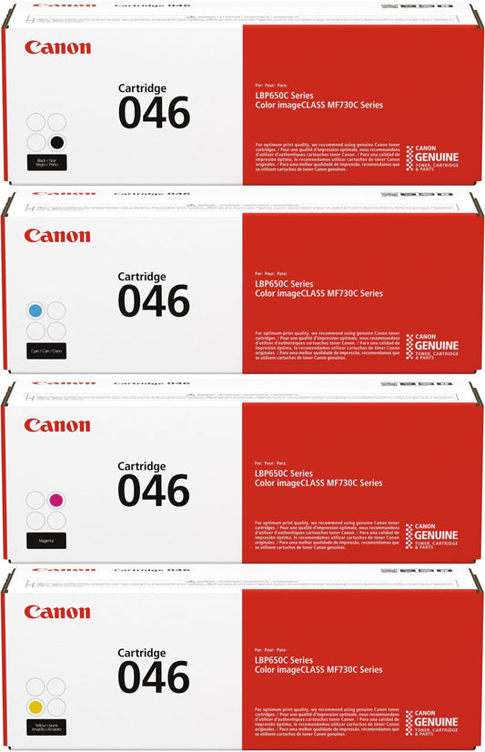 Canon CRG-046 4-Color Complete Toner Cartridge Set