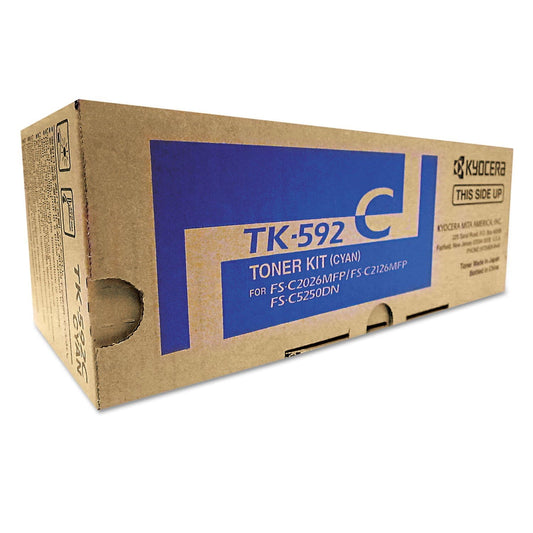 Triplenet Pricing TK-592C 1T02KVCUS0 FS-C2026 C2126 C2526 C2626 C5250 M6026 6526 P6026 Toner Cartridge (Cyan) in Retail Packaging TK592C
