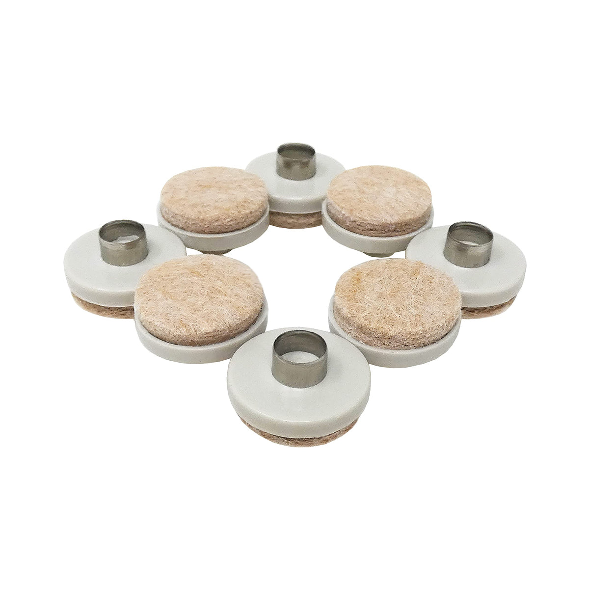 Shepherd Hardware 9934 1-Inch Felt Nail On Furniture Pads, 8-Pack,Almond