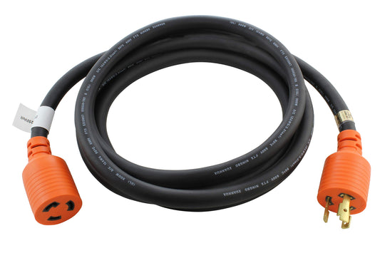 AC WORKS NEMA L6-20 Rubber SOOW 12/3 Locking Extension Cord (25FT)