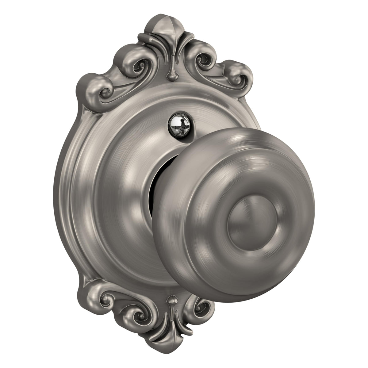 Schlage F170 GEO 619 BRK Non-Turning Knob, Satin Nickel