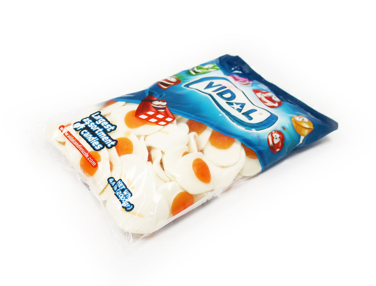 Vidal Gummy Giant Fried Eggs 4.4lb Bulk Candy