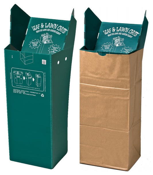 ATROFY Leaf&Lawn Chute-3 Pack, 3 Count Green Yard Waste Bags, Heavy Duty, 3E+1 Gallon Capacity Each, Unscented, Garden