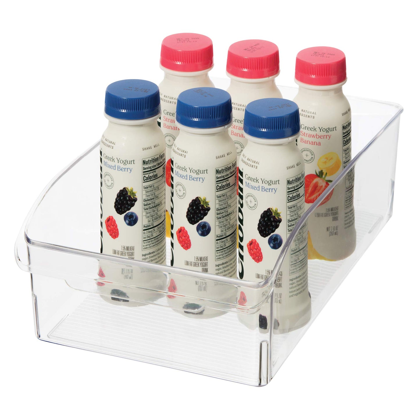 OGGI Fridge/Pantry Bin with Fingergrip Handle 14.25" x 7.75" x 4.5"