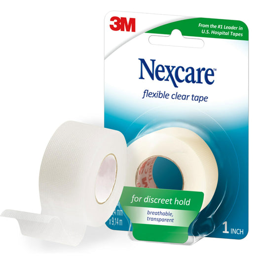 3M Nexcare Flexible Clear Tape 1 in x 10 yds
