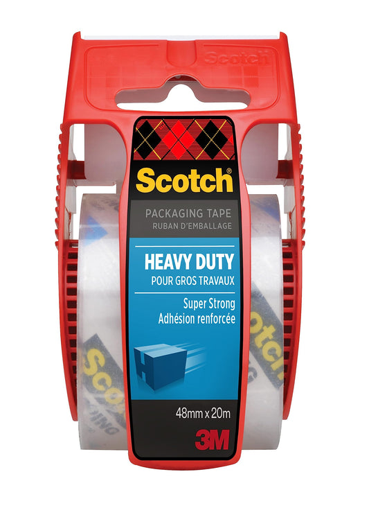 Scotch Secure Seal Packing Tape, Ultra Clear, Reliable and Durable Seal, 1.88 in x 800 in., 1 Packaging Roll with Dispenser