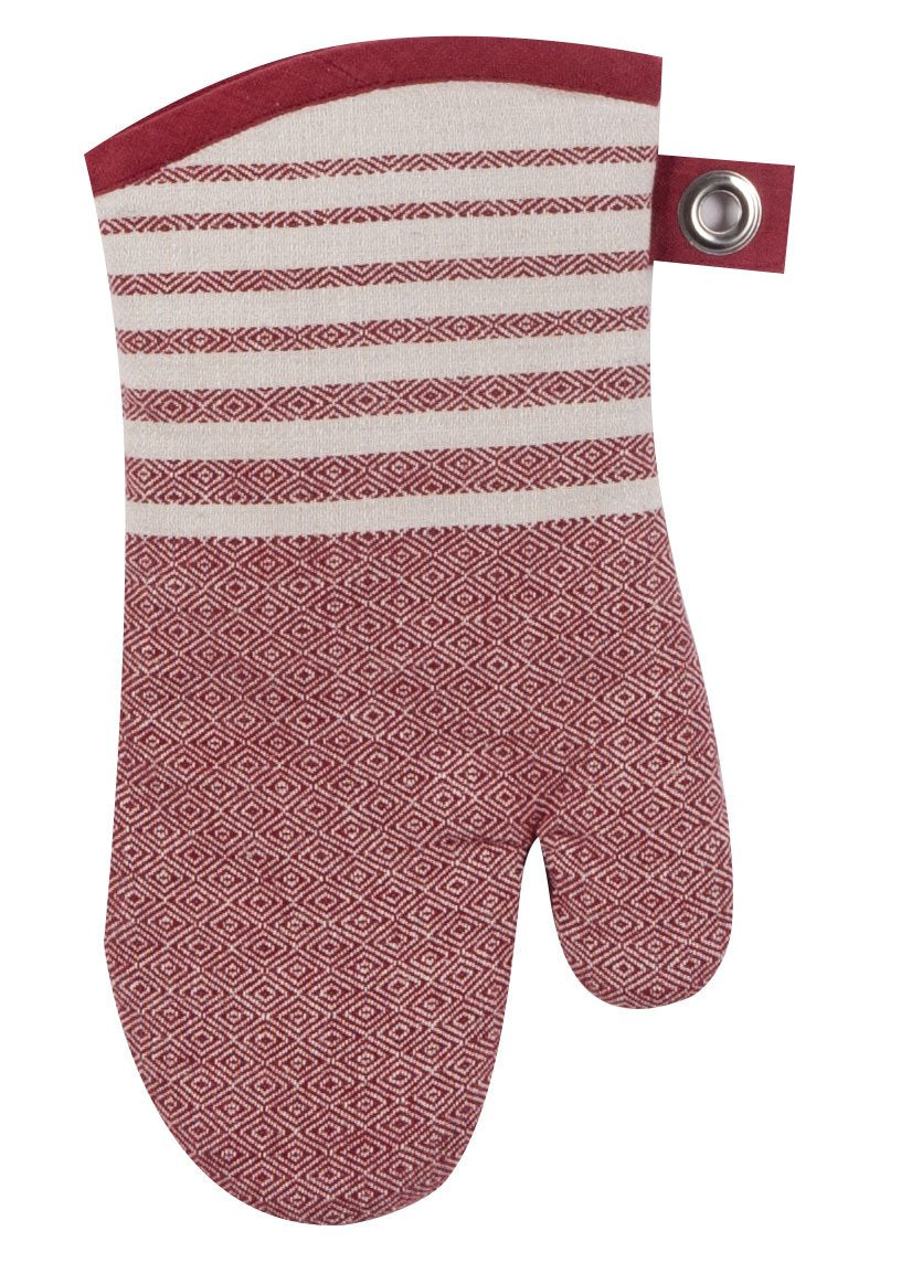 Kay Dee Designs Cook's Kitchen Birdseye Woven Oven Mitt with Grommets, No Size, Marsala