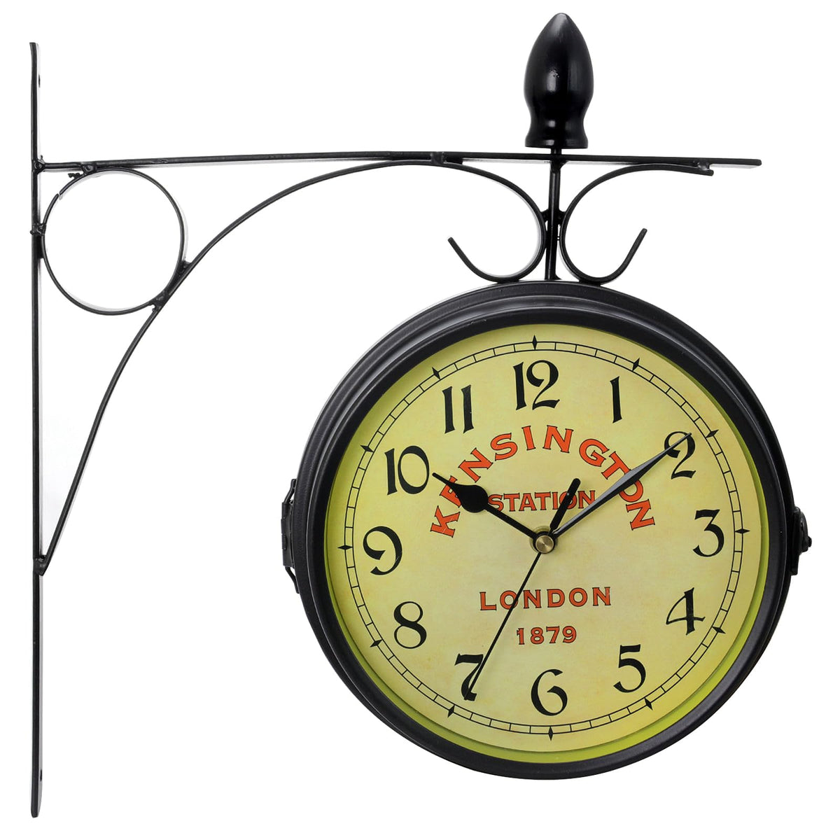 Bedford Double Sided Wall Clock, Brown