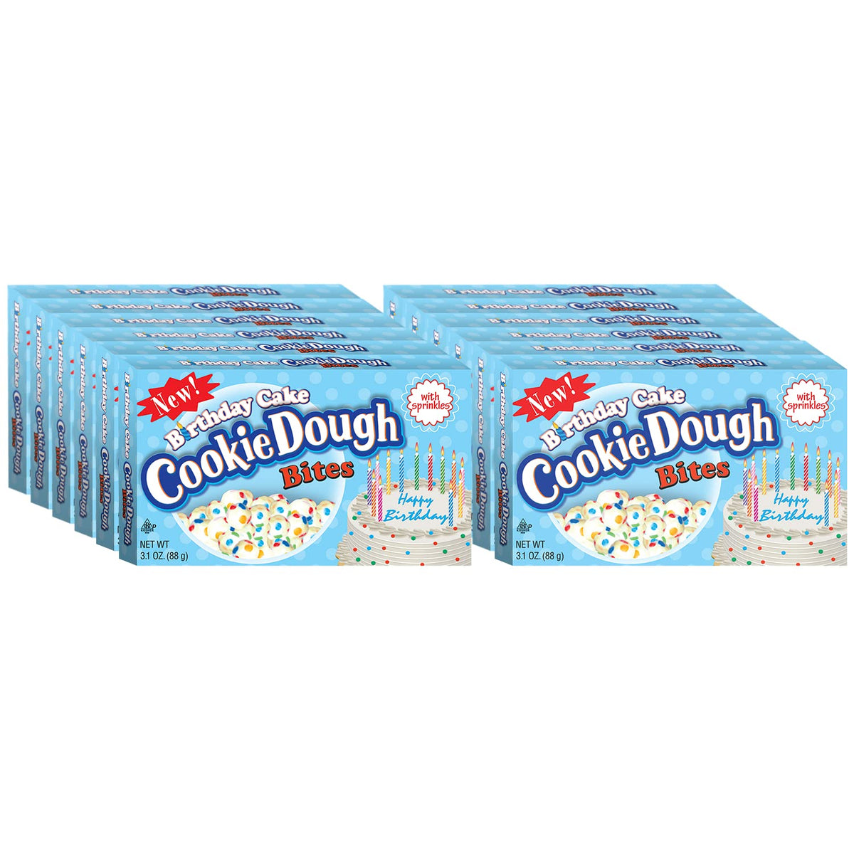 Cookie Dough Bites Birthday Cake 12 Pack 3.1 oz