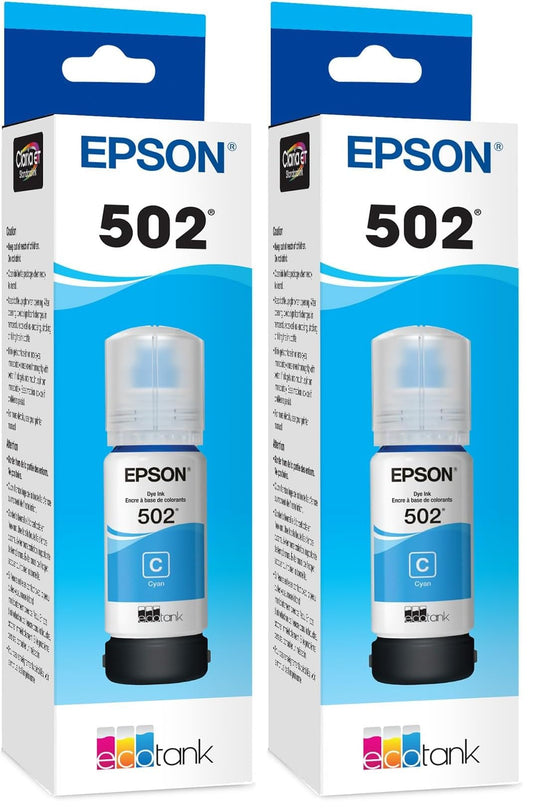 Epson 502 EcoTank Cyan Ink Bottle 2-Pack