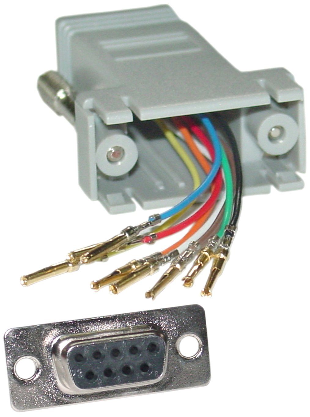 CableWholesale DB9 to RJ45 Female Serial Adapter, Gray