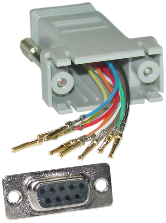 CableWholesale DB9 to RJ45 Female Serial Adapter, Gray