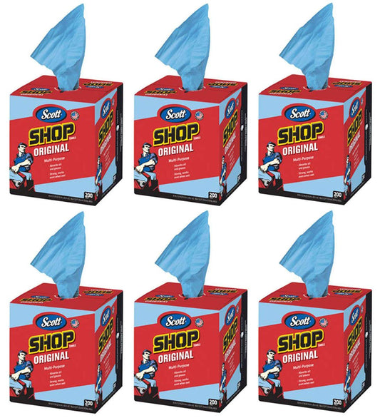 Scott 75190 Shop Towels 10" x 12" Blue 6x200ct