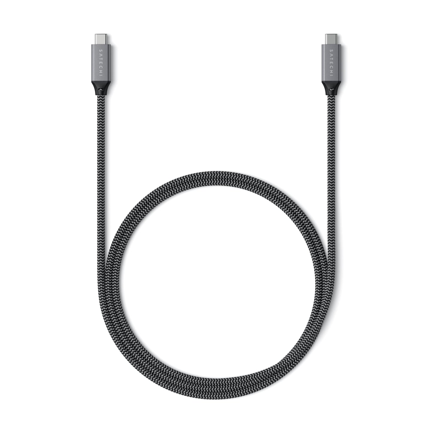 Satechi USB C to USB C 4.0 Pro Cable, 140W Power Delivery, 8K Resolution @ 60Hz, 4K @ 120Hz Single or 4K @ 60Hz Dual Display, 40Gbps Data Transfer, Downward Compatible to 2.0 USBC Devices (30in/80cm)