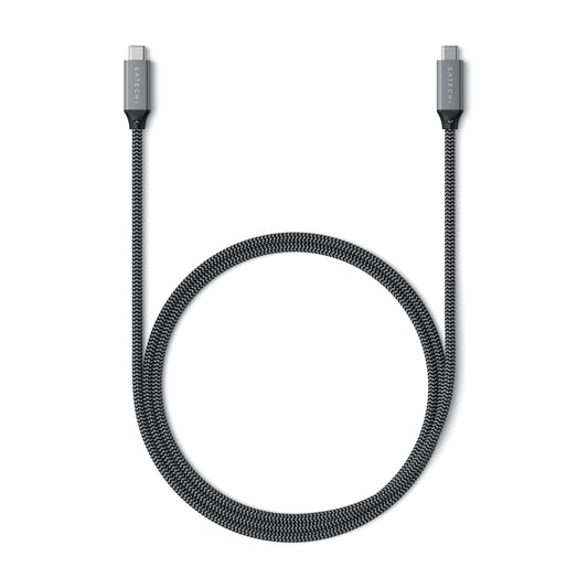 Satechi USB C to USB C 4.0 Pro Cable, 140W Power Delivery, 8K Resolution @ 60Hz, 4K @ 120Hz Single or 4K @ 60Hz Dual Display, 40Gbps Data Transfer, Downward Compatible to 2.0 USBC Devices (30in/80cm)