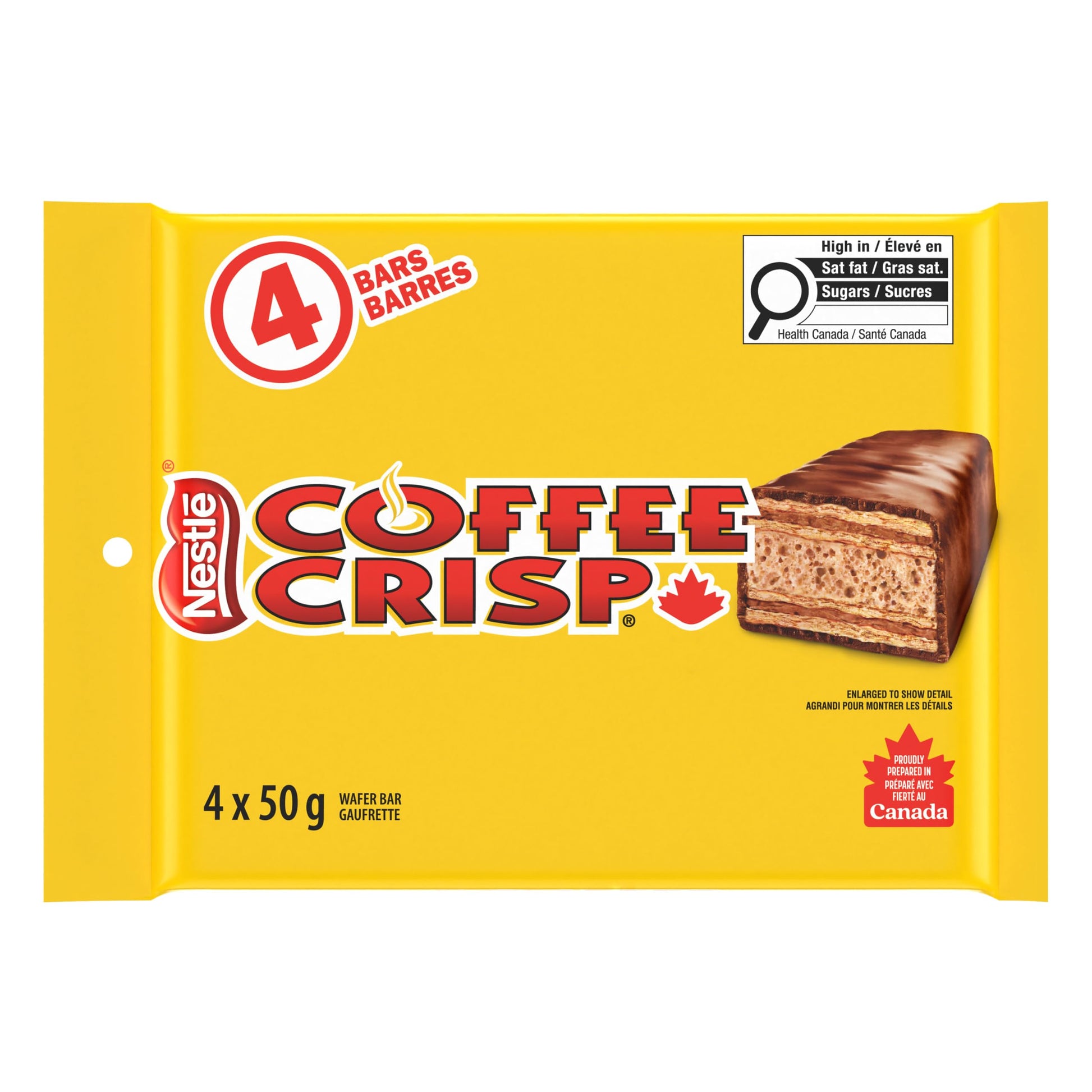 Canada Candy Coffee Crisp Chocolate Bar, 4 Count (Pack of 1), Imported from Canada. (Basic)