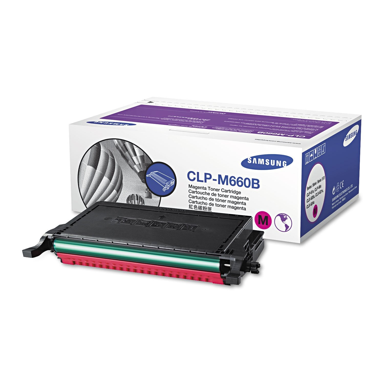 Samsung CLP-M660B Magenta Toner 5K High Yield CLP-610/CLP-660 andCLX-6200FX Series Toner