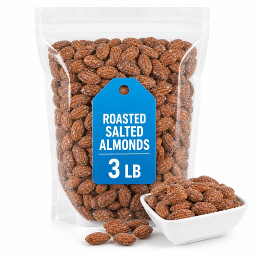 Wricley Roasted Salted Almonds 3 lb Bag
