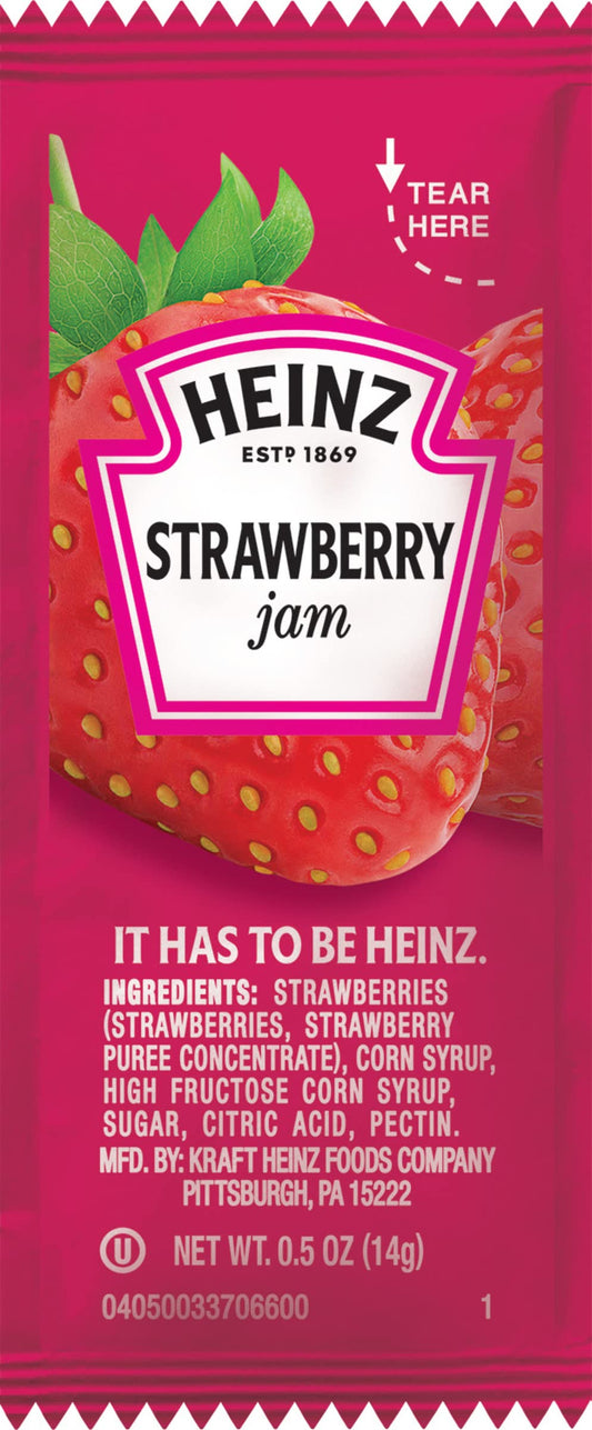 Heinz Single Serve Strawberry Jam 100 Oz