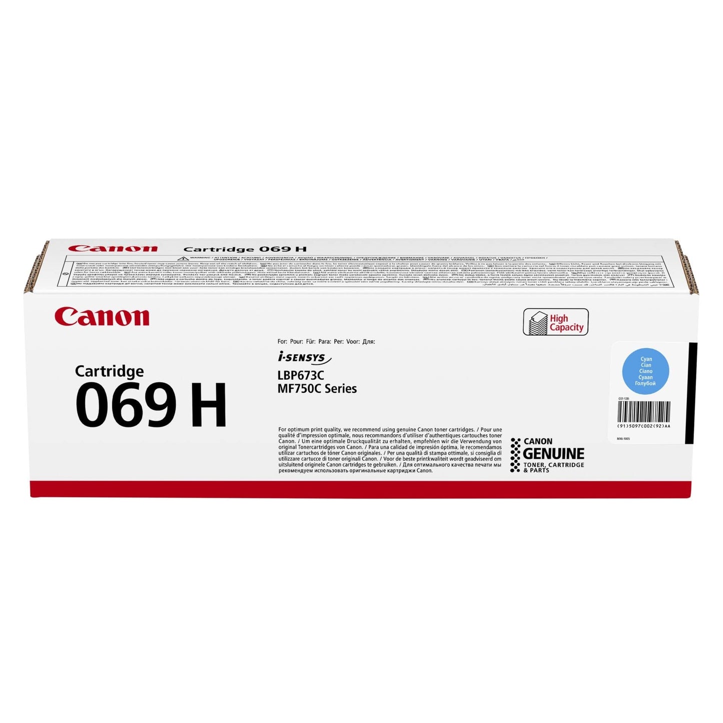 Canon 069H Cyan Toner Cartridge