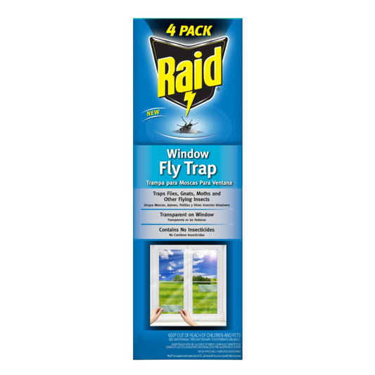 Raid Window Fly Traps, 4 Traps