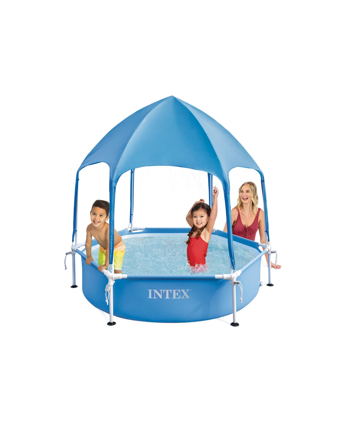 Intex Canopy Metal Frame Kiddie Pool 6ft x 15in