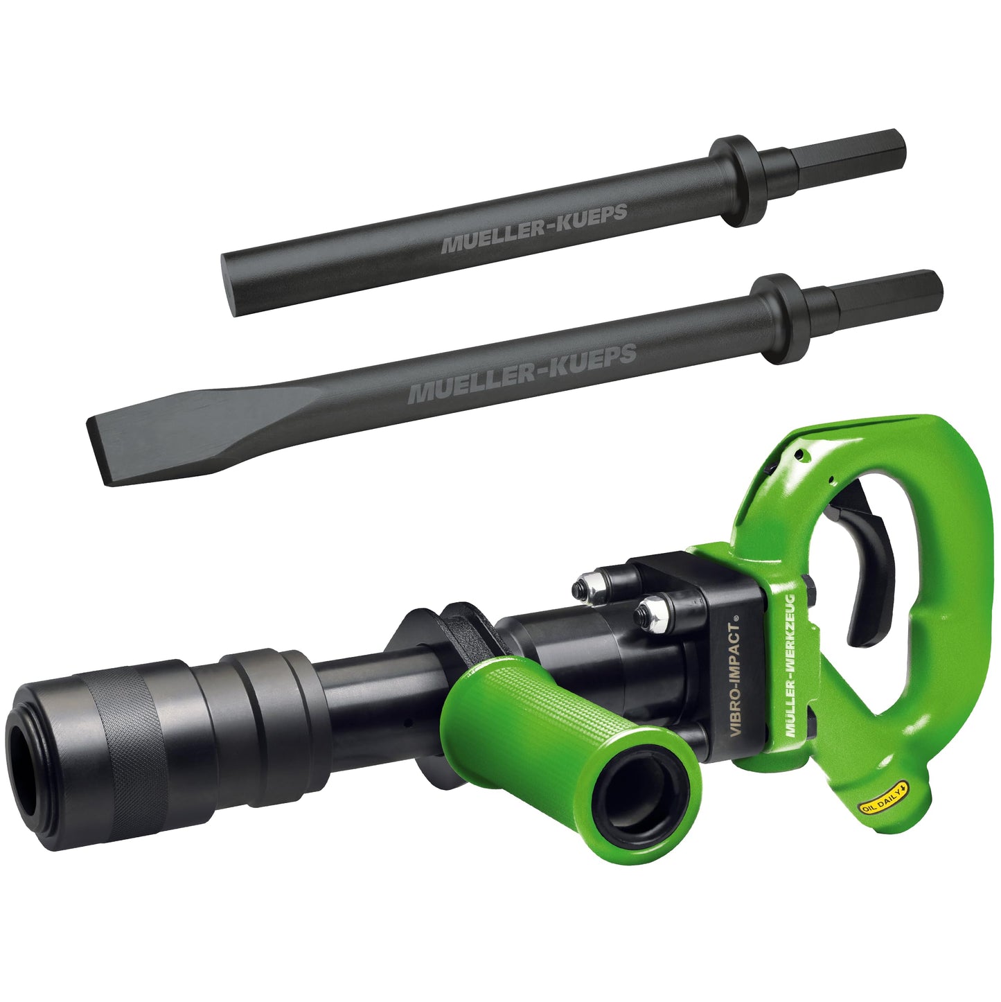 Mueller Kueps EQ290300/KIT Heavy Duty Vibro Impact Air Hammer w/Chisel & Pin Driver Attachments Included